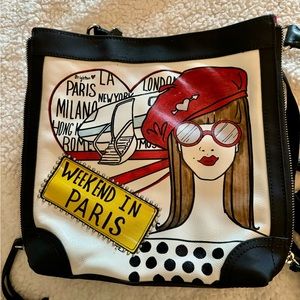 Brighton Fashionista leather and coated canvas handbag.